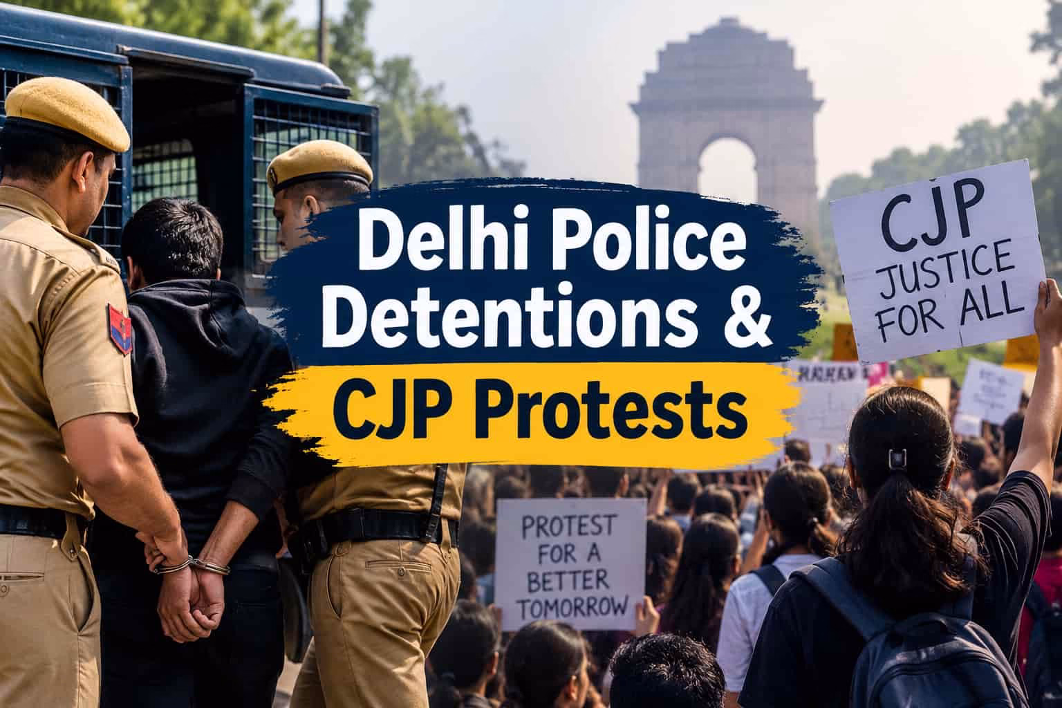 Delhi Police Detentions & CJP Protests